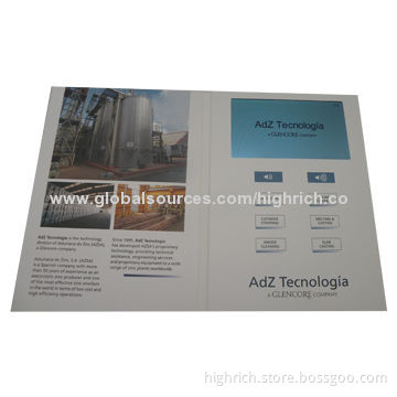 A5 size 4.3-inch LCD video brochure greeting cardNew